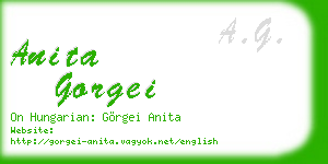 anita gorgei business card